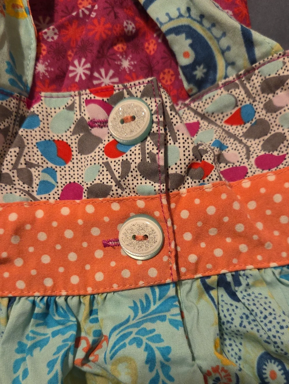 Matilda Jane Floral Knot Top with Polka Dot Tie